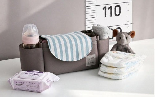 Organizzatore Multifunzione per Passeggino – Borsa Porta Oggetti con Portabiberon