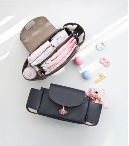 Organizzatore Multifunzione per Passeggino – Borsa Porta Oggetti con Portabiberon