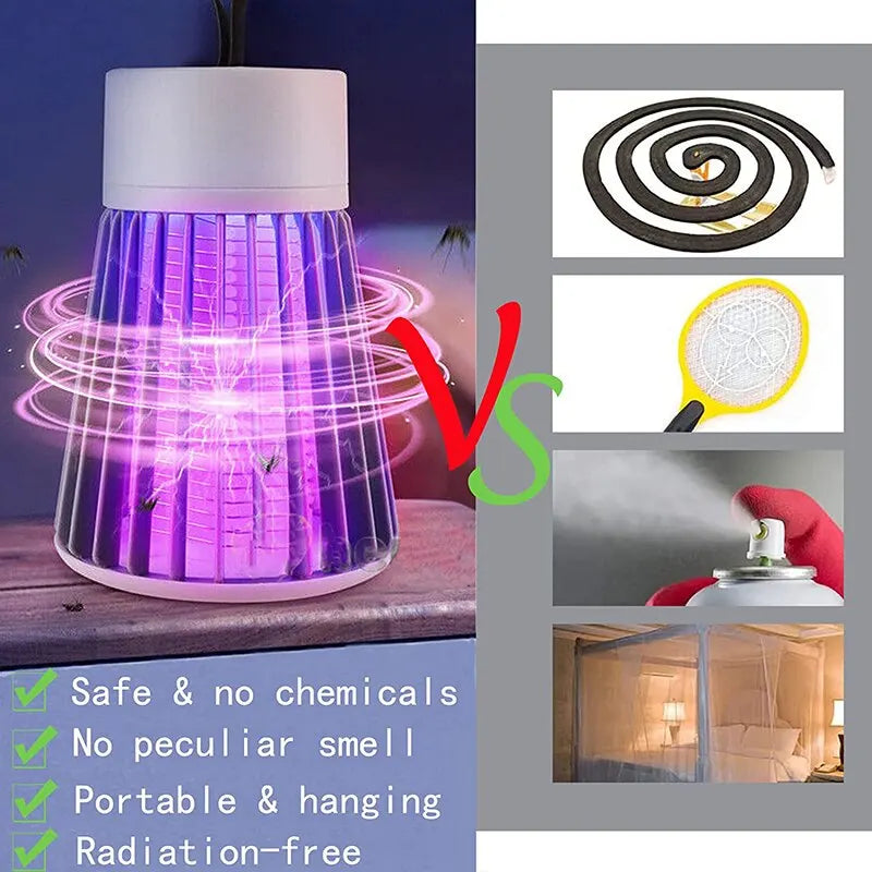 1 lampada antizanzare elettrica impermeabile, due in uno, per uso esterno in camera da letto: uccide tarme, vespe, moscerini e altro ancora!