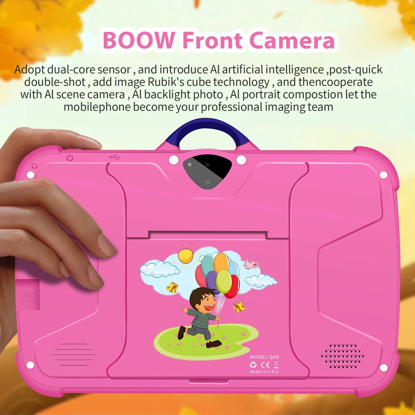 Tablet per Bambini 7 Pollici BDF - Quad Core, 4 GB RAM, 64 GB ROM, Android 13, Doppia Fotocamera, Wi-Fi, Bluetooth, Design Ultra Slim, Ideale per Apprendimento e Giochi