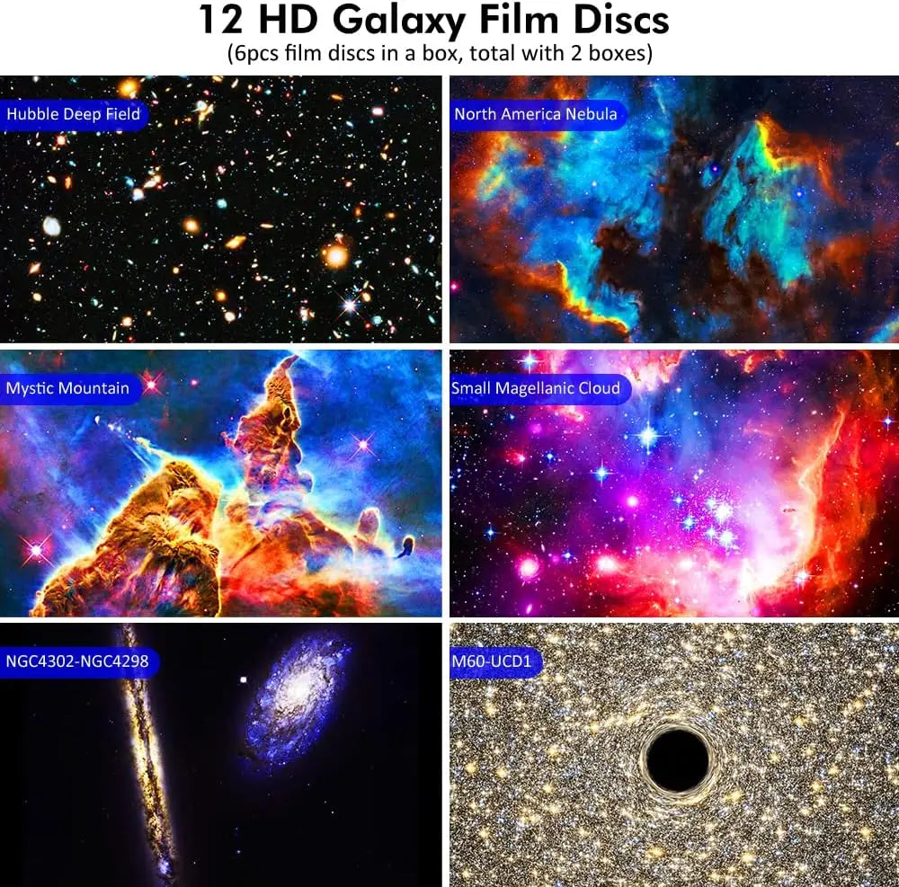 Proiettore Planetario 12 in 1 con Effetto 4K HD - Lampada Proiettore Galassia Rotante 360°
