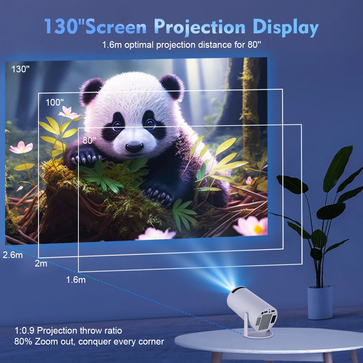 Proiettore Magcubic Cinema Proiettori Portatili per Esterni 4K Android 11 HY300 Pro Wifi6 1080P 1280*720P