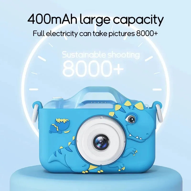 Fotocamera Digitale per Bambini 1080P HD – Mini Fotocamera Giocattolo con Zoom 8x, Doppia Fotocamera, Regalo Compleanno per Ragazzi e Ragazze, Giocattolo Educativo per Fotografia Indoor e Outdoor