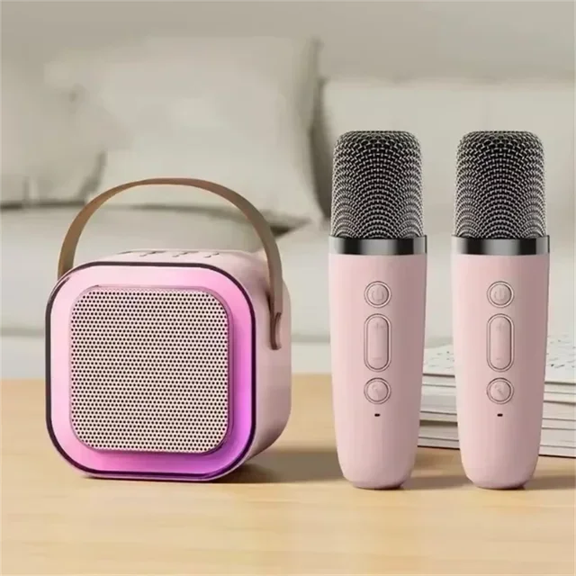 Karaoke Portatile - Divertimento Senza Limiti con Bluetooth 5.3, 2 Microfoni e Audio HiFi per Tutta la Famiglia!