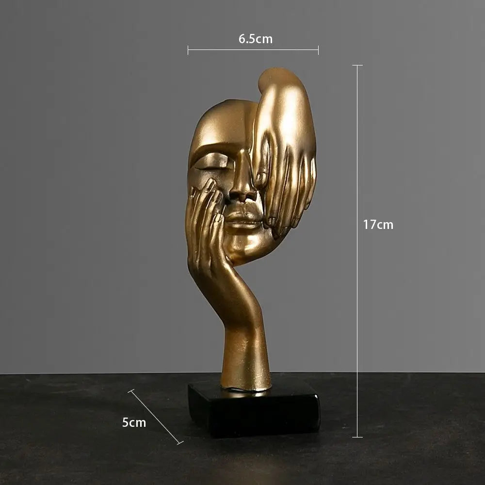 Statuetta astratta in resina, ornamenti da tavolo, statuette, sculture, personaggi, luci nordiche, artigianato d'arte, ufficio, arredamento per la casa