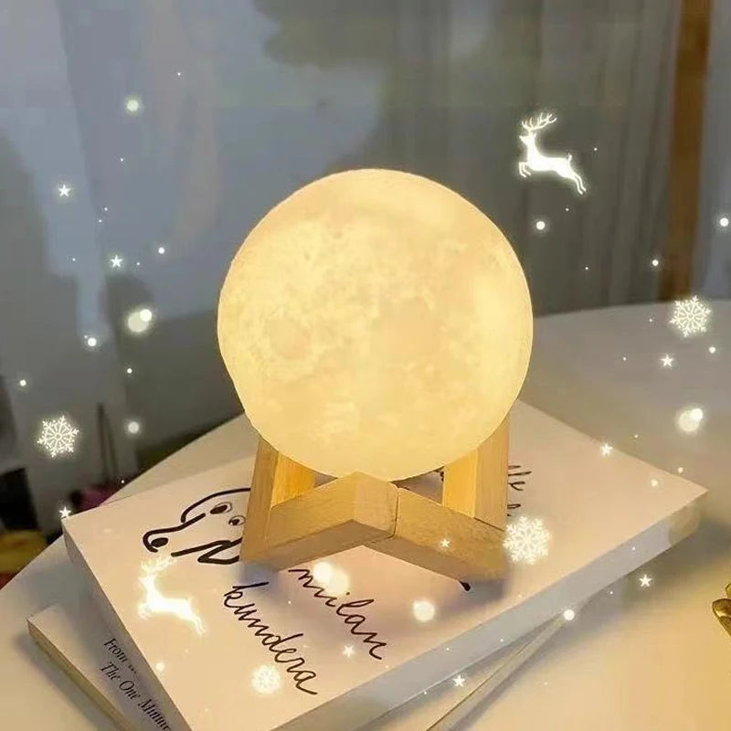 Luce notturna a forma di luna, luci dei pianeti, decorazioni per la casa, ornamenti decorativi da tavolo, luci notturne illuminate da 8 cm