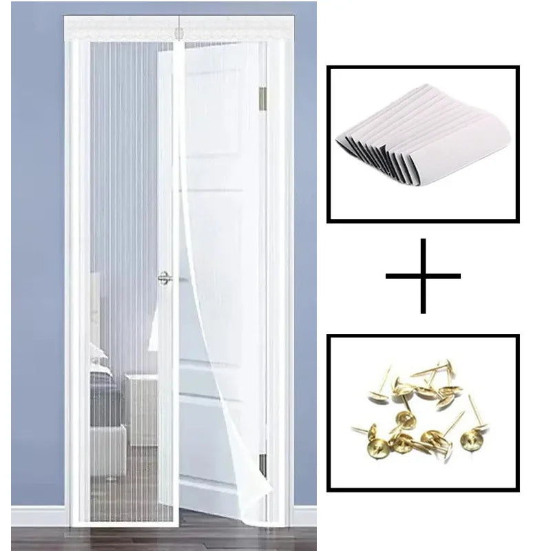 Zanzariera magnetica anti-zanzare estiva con chiusura automatica, zanzariera invisibile per porta, anti-insetti, tenda divisoria, 10 misure.