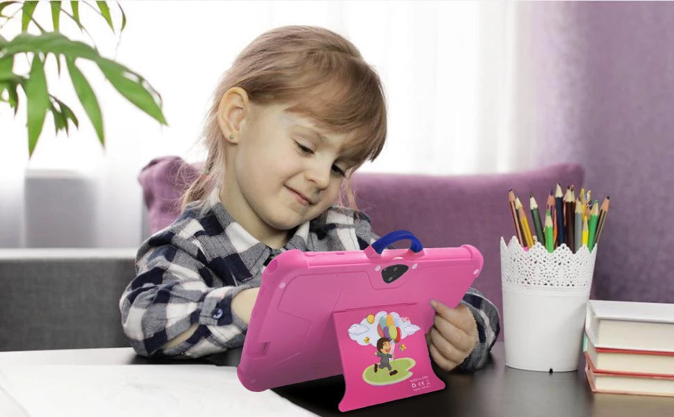Tablet per Bambini 7 Pollici BDF - Quad Core, 4 GB RAM, 64 GB ROM, Android 13, Doppia Fotocamera, Wi-Fi, Bluetooth, Design Ultra Slim, Ideale per Apprendimento e Giochi