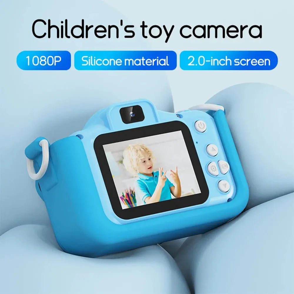 Fotocamera Digitale per Bambini 1080P HD – Mini Fotocamera Giocattolo con Zoom 8x, Doppia Fotocamera, Regalo Compleanno per Ragazzi e Ragazze, Giocattolo Educativo per Fotografia Indoor e Outdoor
