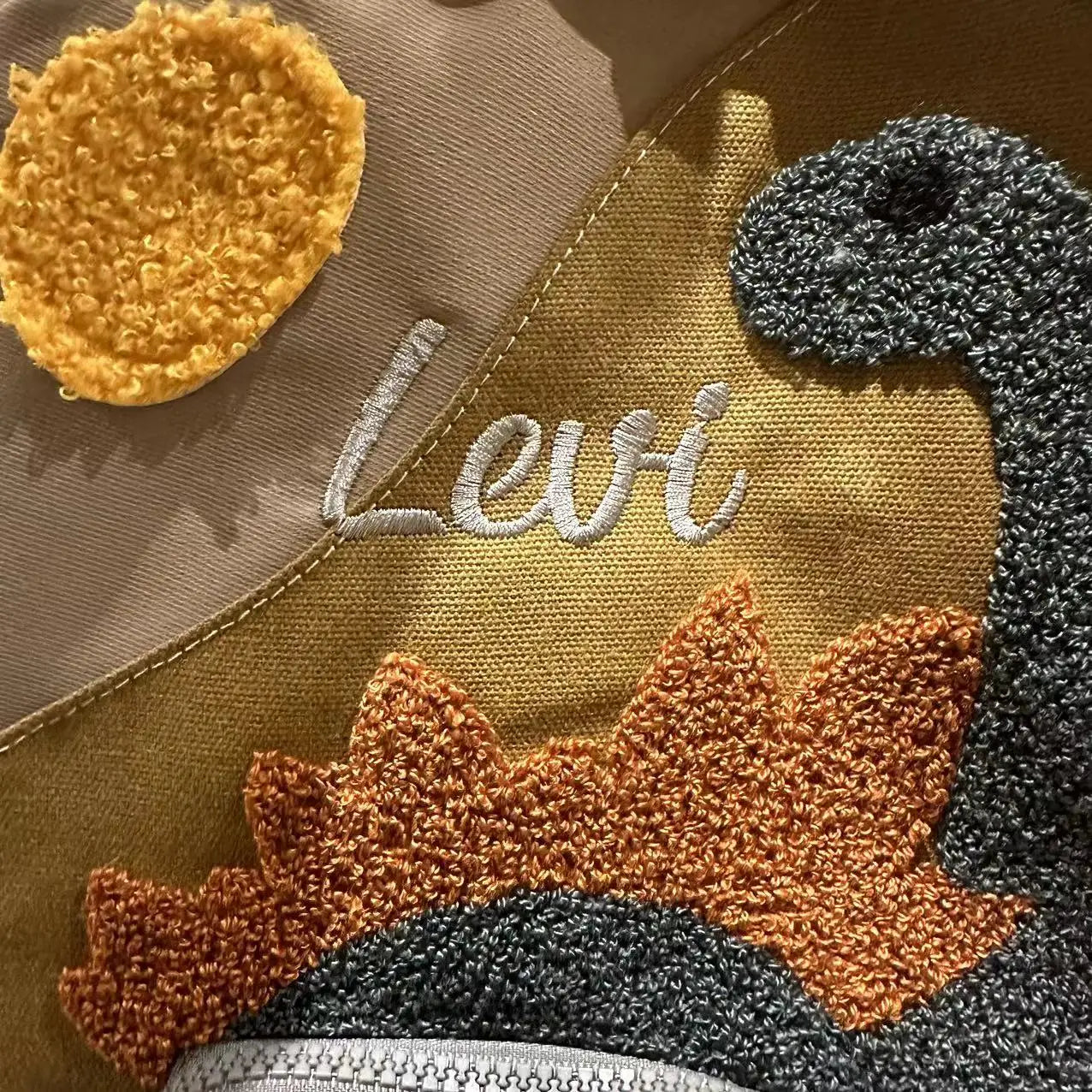 Zaino Dinosauro Personalizzato con Nome Ricamato - Zaino per Scuola e Asilo per Bambini