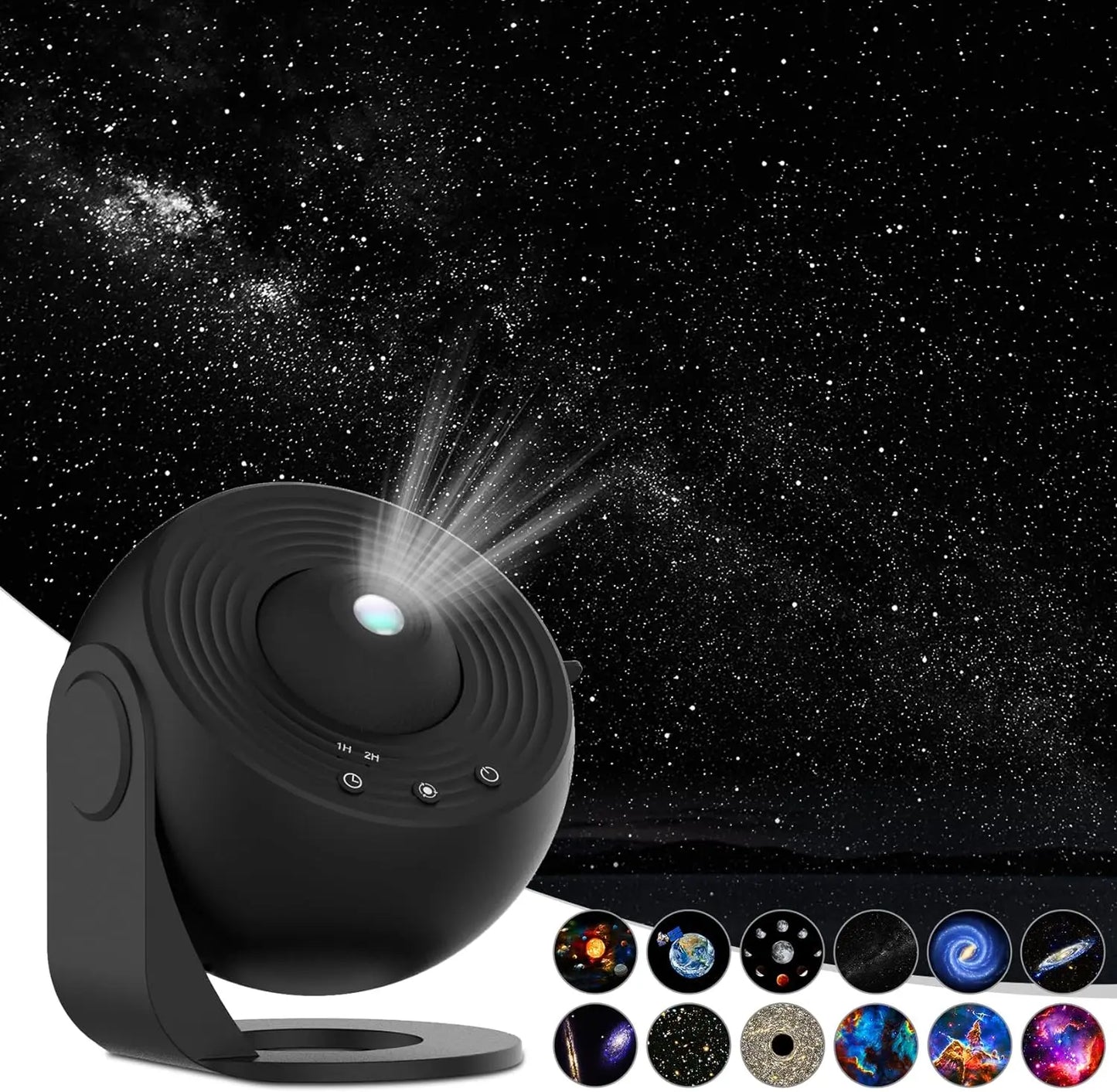 Proiettore Planetario 12 in 1 con Effetto 4K HD - Lampada Proiettore Galassia Rotante 360°