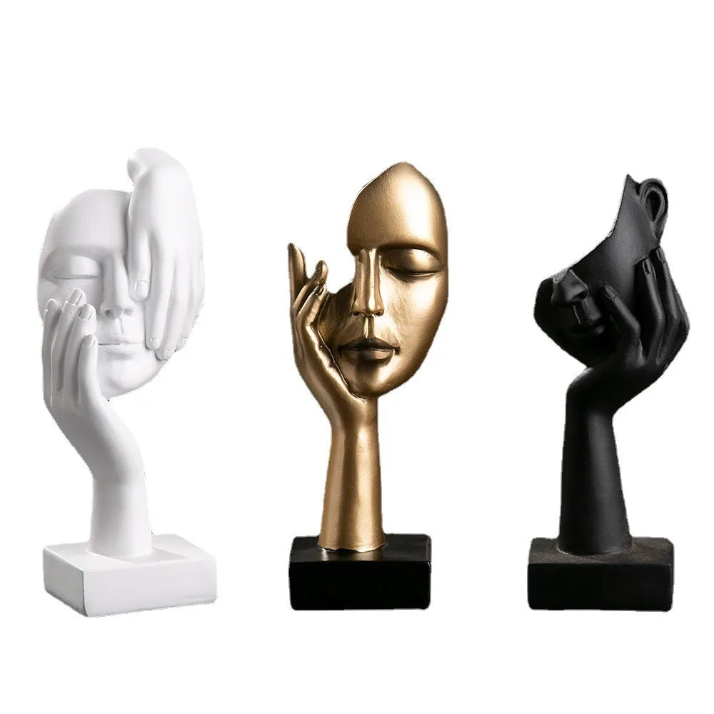 Statuetta astratta in resina, ornamenti da tavolo, statuette, sculture, personaggi, luci nordiche, artigianato d'arte, ufficio, arredamento per la casa