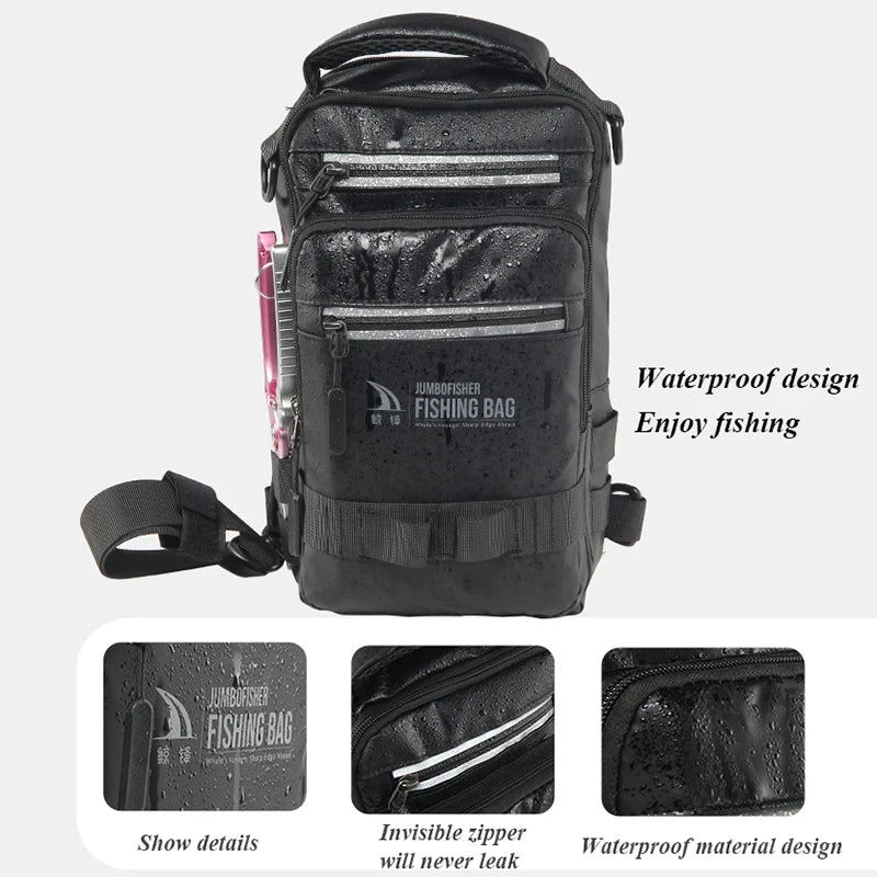 Borsa da pesca, attrezzatura da pesca, zaino, scatola per attrezzatura da pesca tattica leggera, borsa multifunzionale, borsa da pesca per esterni