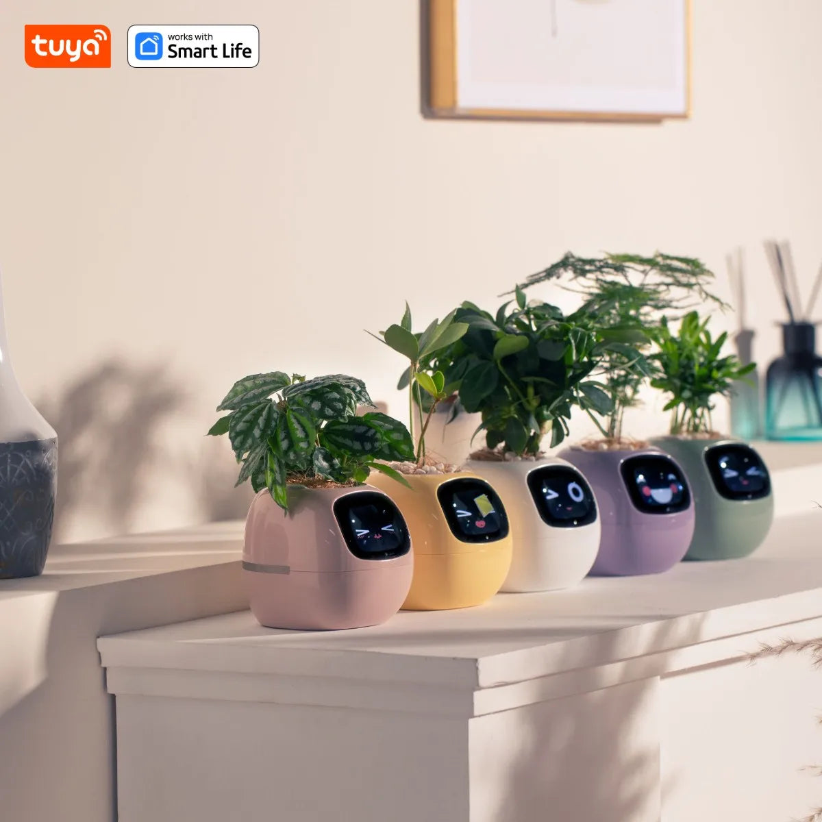 Il Vaso Intelligente che Rende il Giardinaggio Facile, Divertente e Hi-Tech con Oltre 49 Espressioni, 7 Sensori Intelligenti e Chip AI