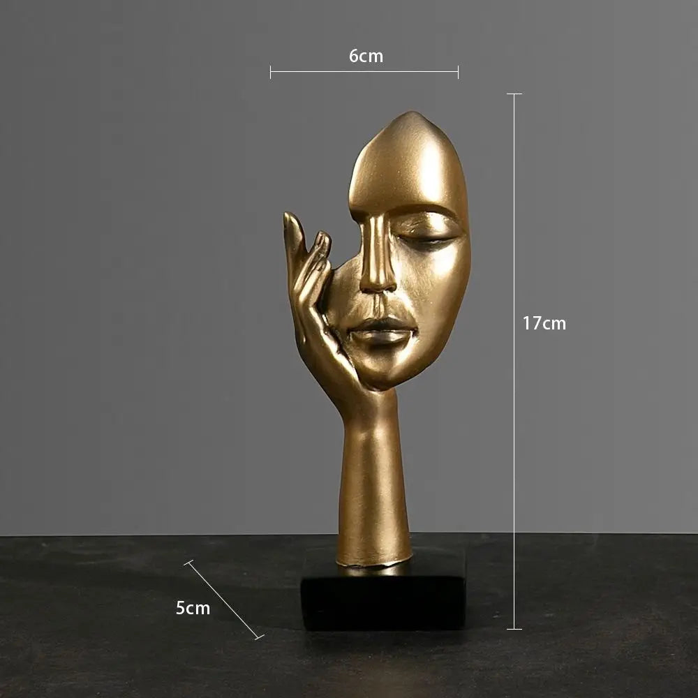 Statuetta astratta in resina, ornamenti da tavolo, statuette, sculture, personaggi, luci nordiche, artigianato d'arte, ufficio, arredamento per la casa