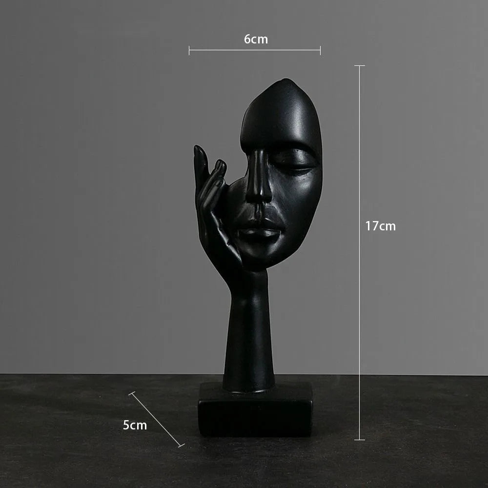 Statuetta astratta in resina, ornamenti da tavolo, statuette, sculture, personaggi, luci nordiche, artigianato d'arte, ufficio, arredamento per la casa
