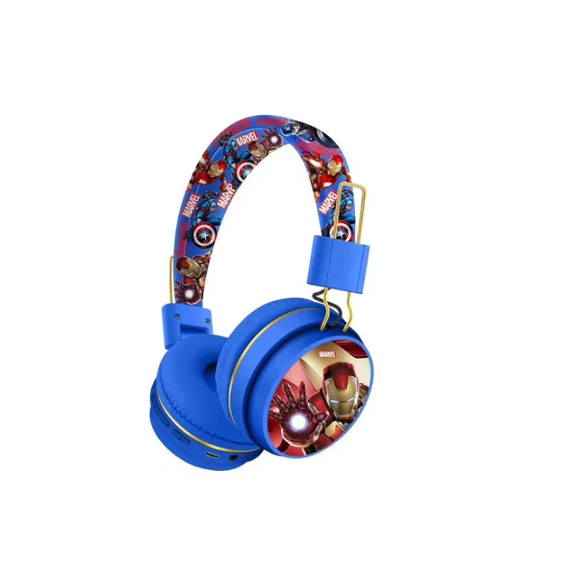 Auricolari Bluetooth Marvel Spider Man Capitan America wireless HIFI ultra lunga durata standby bambini cartoni animati