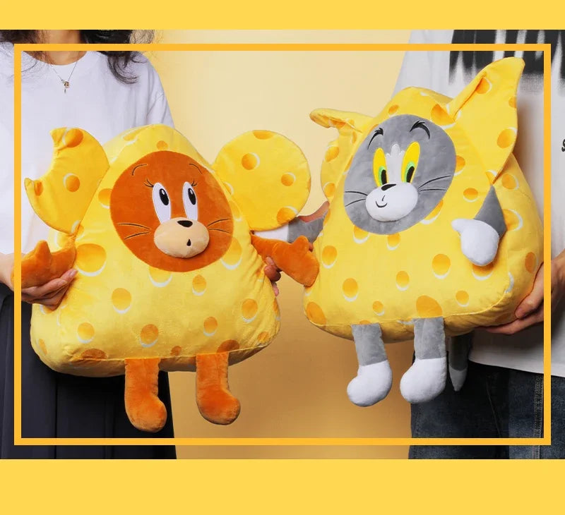 10-38cm Tom e Jerry Carino Formaggio Peluche Giocattolo Divano Letto Cuscino Morbido Comodo Peluche Bambola Coppia Cuscino Cuscino