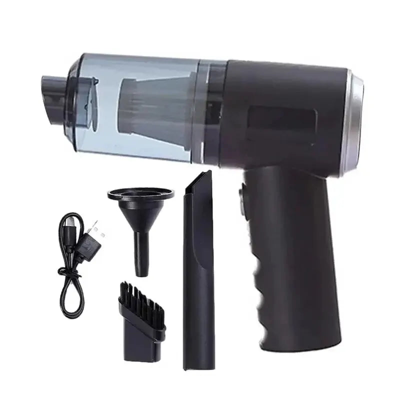 Aspirapolvere combinato 3 in 1 con aspirazione e soffiaggio integrati, aspirapolvere per auto di piccole dimensioni, ricarica USB, aspirapolvere per uso domestico