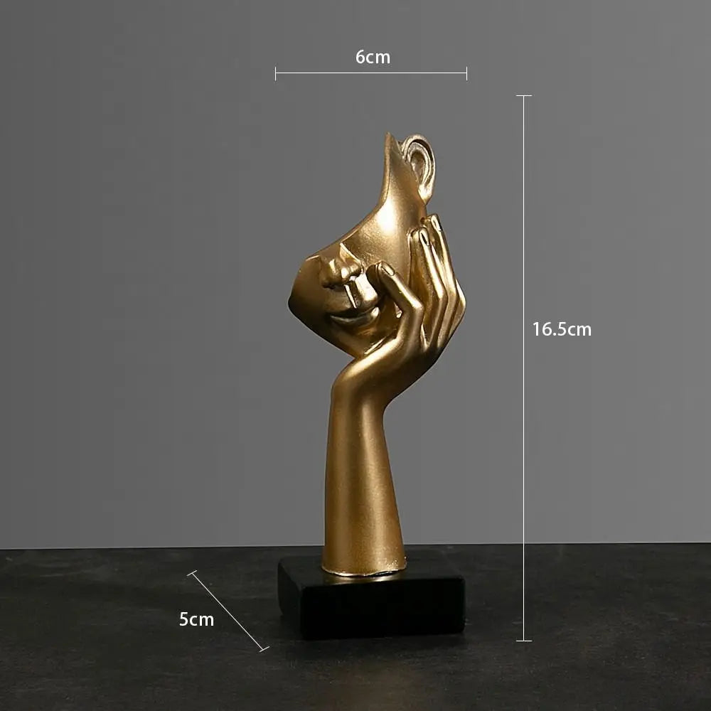 Statuetta astratta in resina, ornamenti da tavolo, statuette, sculture, personaggi, luci nordiche, artigianato d'arte, ufficio, arredamento per la casa