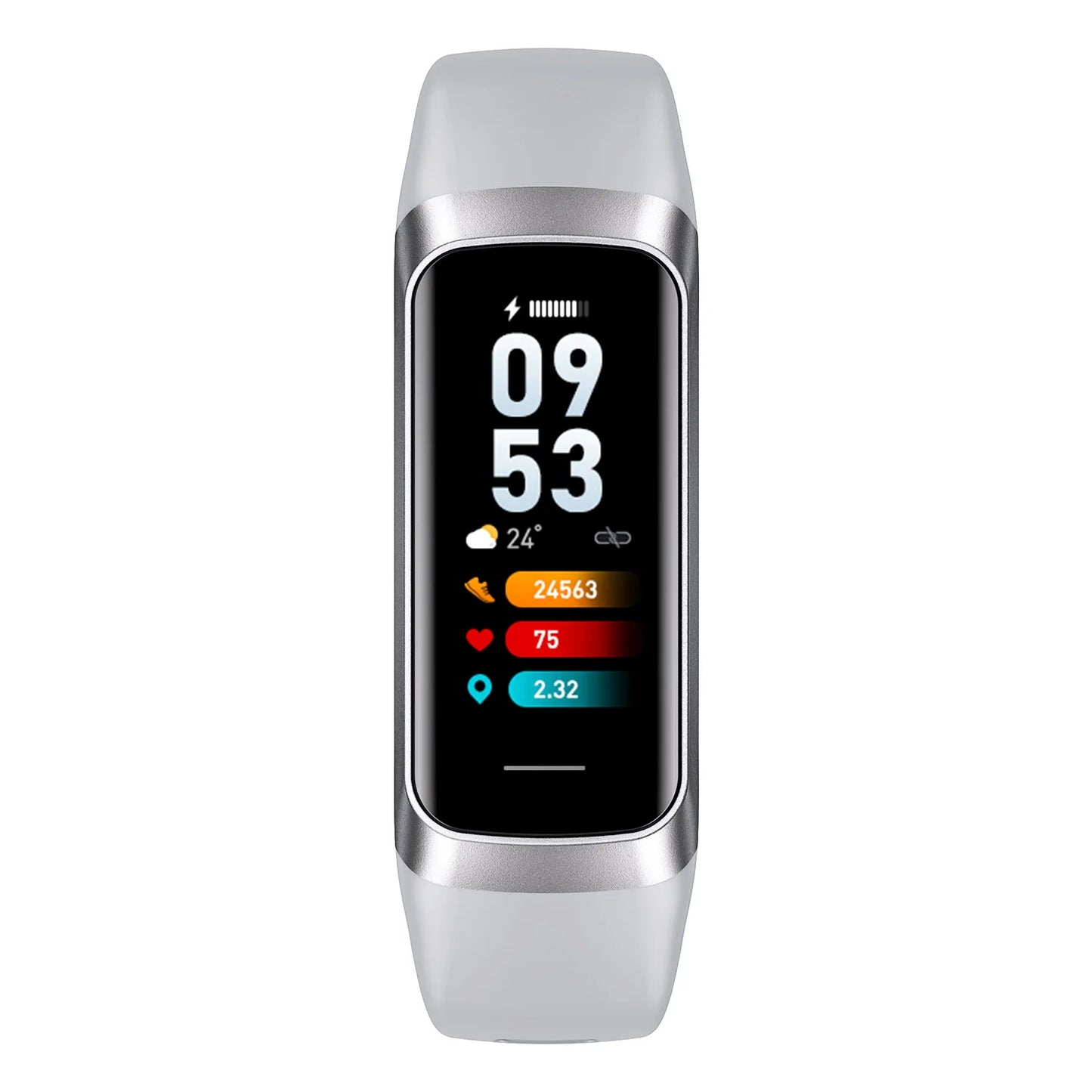 Orologio intelligente da uomo e da donna, braccialetto intelligente da polso da 1,1 pollici AMOLED, frequenza cardiaca, impermeabile, temperatura corporea, fitness tracker
