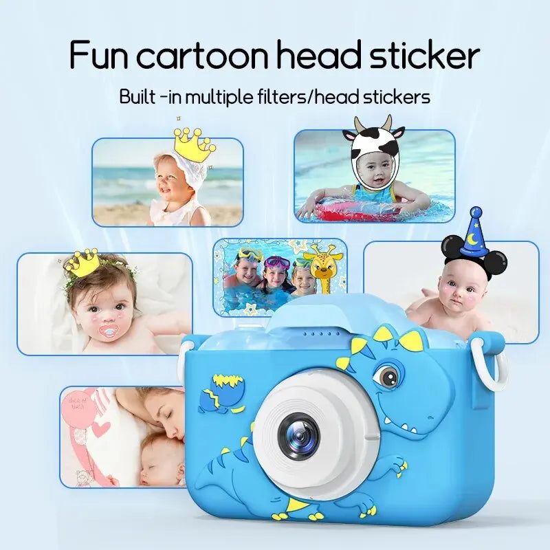 Fotocamera Digitale per Bambini 1080P HD – Mini Fotocamera Giocattolo con Zoom 8x, Doppia Fotocamera, Regalo Compleanno per Ragazzi e Ragazze, Giocattolo Educativo per Fotografia Indoor e Outdoor