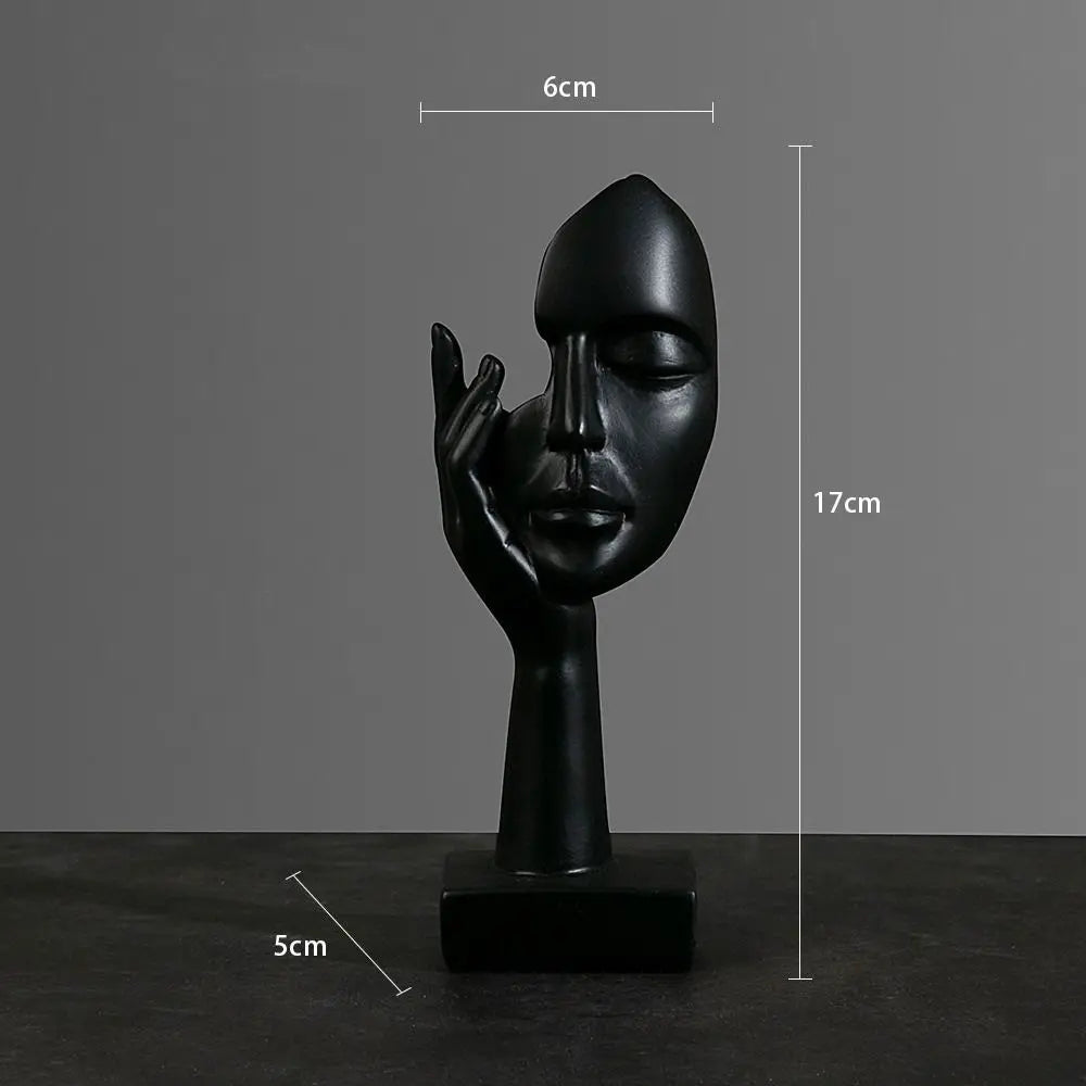 Statuetta astratta in resina, ornamenti da tavolo, statuette, sculture, personaggi, luci nordiche, artigianato d'arte, ufficio, arredamento per la casa