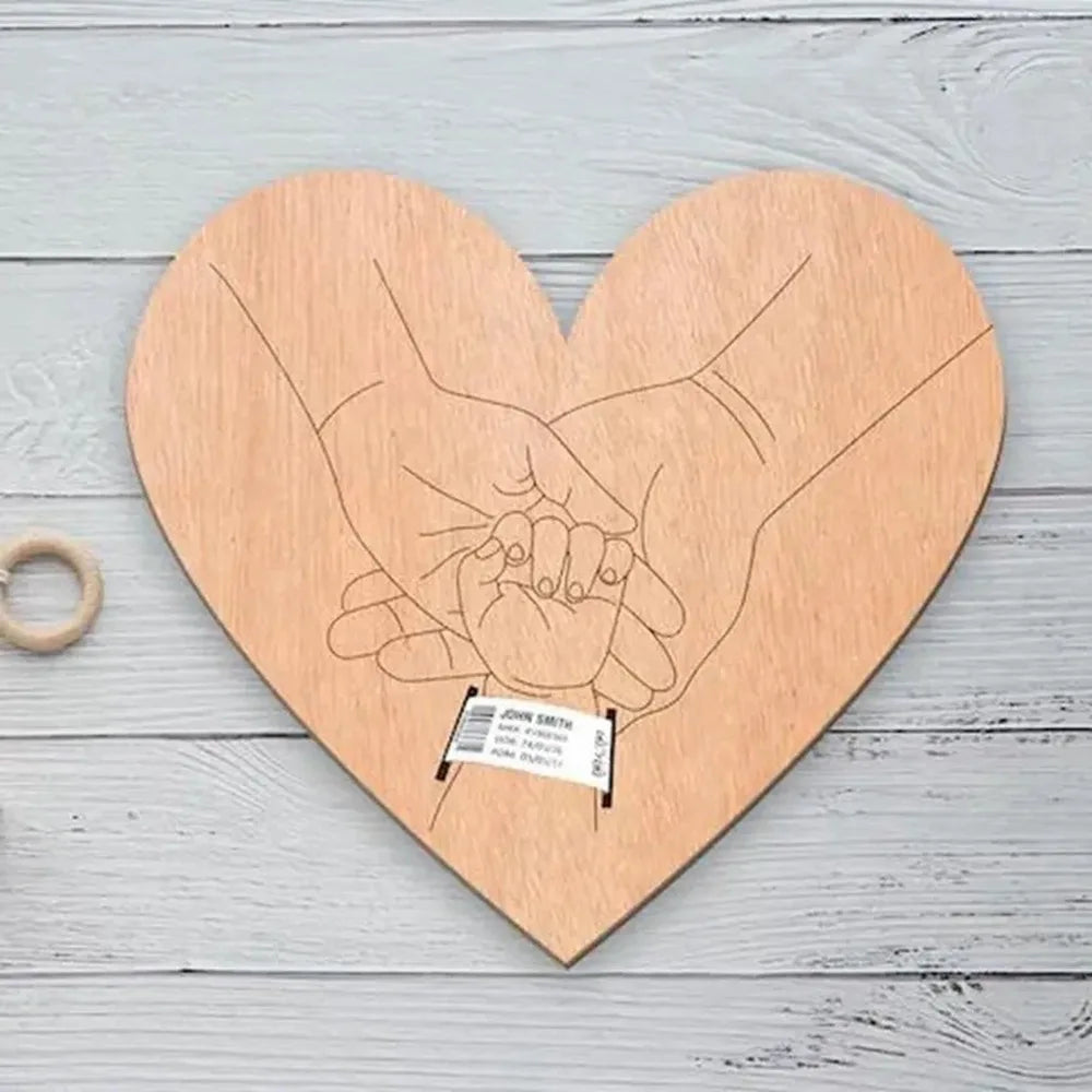 Porta-ricordo inciso per neonato in ospedale, regalo personalizzato per neonati, braccialetto commemorativo per la gravidanza, per la festa della mamma e del papà