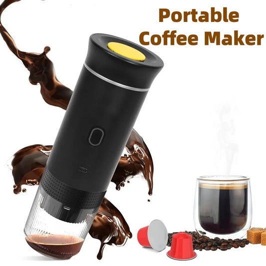 Macchinetta Caffè Espresso Elettrica – Compatta, con Macinino, Per Casa e Outdoor