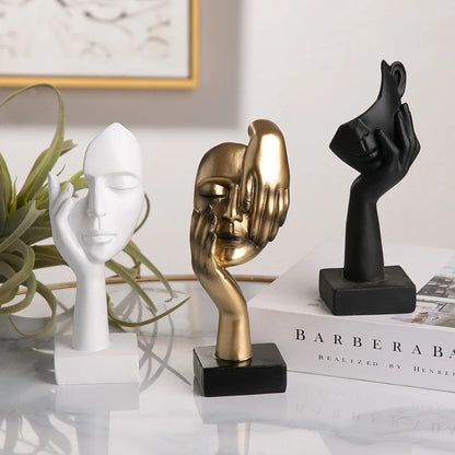 Statuetta astratta in resina, ornamenti da tavolo, statuette, sculture, personaggi, luci nordiche, artigianato d'arte, ufficio, arredamento per la casa