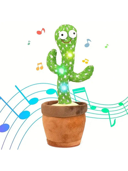 Cactus Parlante e Danzante - Giocattolo Interattivo per Bambini e Bambine, Canto, Ripetizione e Registrazione