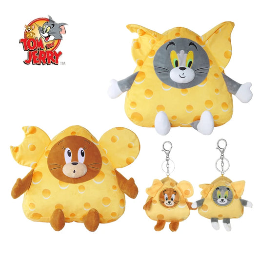 10-38cm Tom e Jerry Carino Formaggio Peluche Giocattolo Divano Letto Cuscino Morbido Comodo Peluche Bambola Coppia Cuscino Cuscino
