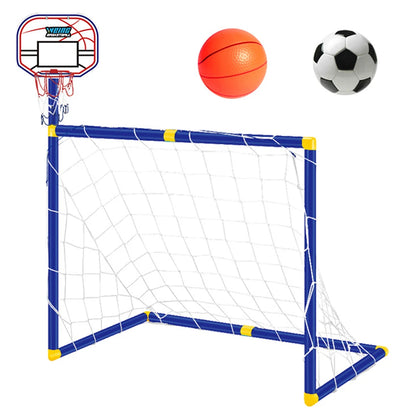 Porta da calcio per bambini staccabile, porta da calcio, set di pali per porta da calcio, giochi divertenti, giocattoli con supporto da basket.