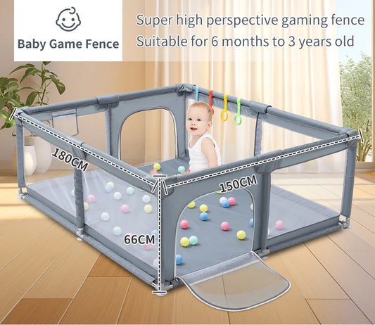 Recinto Box per Bambini con Palline - Area Giochi Sicura per Bambini 0-6 Anni, Arredo Infantile
