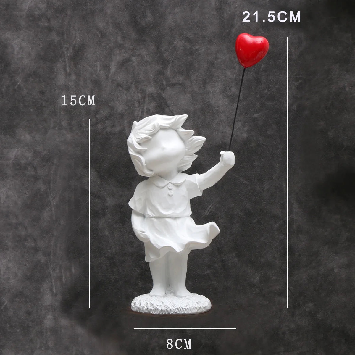 Scultura Moderna Decorazione Casa Cuore Palloncino