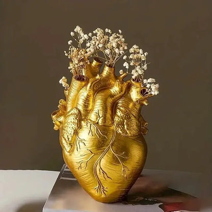 Vaso a Forma di Cuore in Resina - Elegante Decorazione per Piante e Fiori