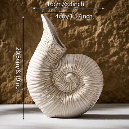 Vaso Conchiglia Ceramica CAPIRON – Elegante Decorazione Nordica Moderna