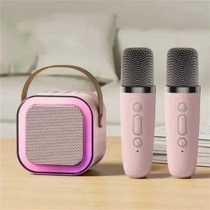 Karaoke Portatile - Divertimento Senza Limiti con Bluetooth 5.3, 2 Microfoni e Audio HiFi per Tutta la Famiglia!