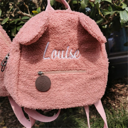 Zaino Orsacchiotto Peluche con Nome Ricamato - Regalo Personalizzato per Bambini