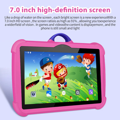 Tablet per Bambini 7 Pollici BDF - Quad Core, 4 GB RAM, 64 GB ROM, Android 13, Doppia Fotocamera, Wi-Fi, Bluetooth, Design Ultra Slim, Ideale per Apprendimento e Giochi