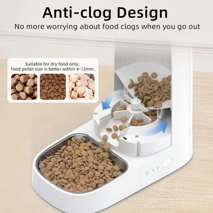 ROJECO Distributore automatico di cibo per gatti, WiFi intelligente, distributore di cibo per gatti, distributore automatico di cibo per gatti, accessori per cibo secco per cani e gatti