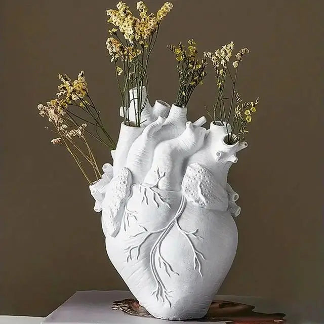 Vaso a Forma di Cuore in Resina - Elegante Decorazione per Piante e Fiori