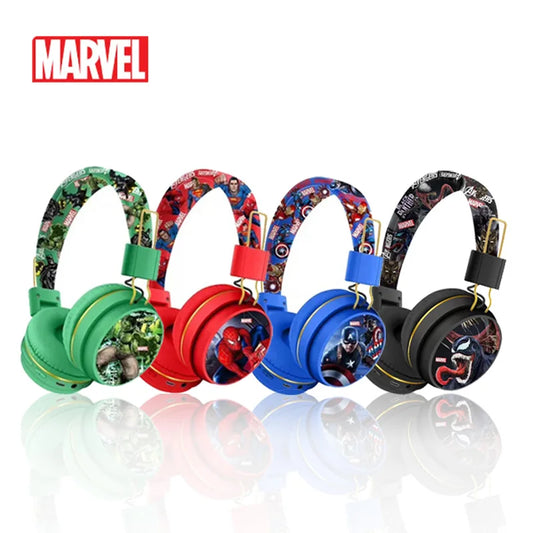 Auricolari Bluetooth Marvel Spider Man Capitan America wireless HIFI ultra lunga durata standby bambini cartoni animati