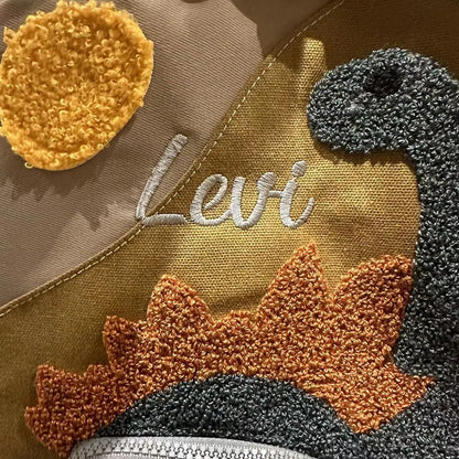 Zaino Dinosauro Personalizzato con Nome Ricamato - Zaino per Scuola e Asilo per Bambini