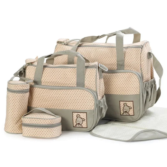 5pcs/set Borsa Maternità per Viaggi: Organizzatore per Passeggino, Zaino Porta Pannolini e Accessori per Neonati
