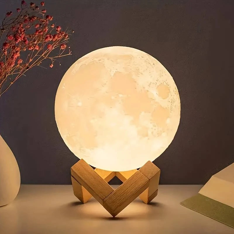 Luce notturna a forma di luna, luci dei pianeti, decorazioni per la casa, ornamenti decorativi da tavolo, luci notturne illuminate da 8 cm
