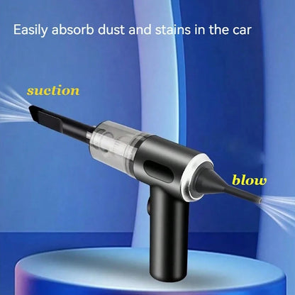 Aspirapolvere combinato 3 in 1 con aspirazione e soffiaggio integrati, aspirapolvere per auto di piccole dimensioni, ricarica USB, aspirapolvere per uso domestico