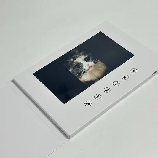 Biglietto Invito Digitale con Schermo LCD 7 Pollici - Carica Video, Foto e Musica per Matrimoni, Compleanni e Occasioni Speciali