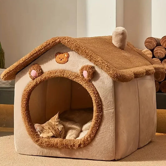 Cuccia per Gatti e Cani Pieghevole e Lavabile - Casa per Animali Domestici Piccoli e Medi, Letto Morbido per Cani e Gatti