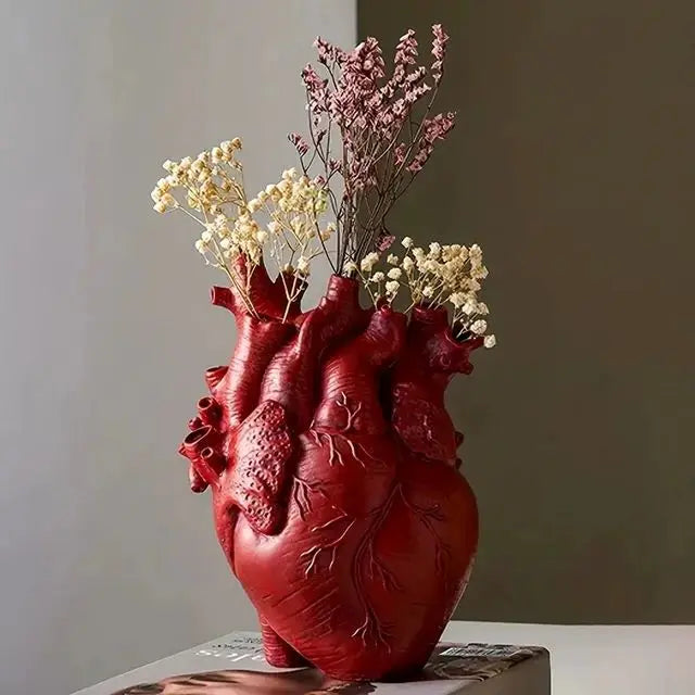 Vaso a Forma di Cuore in Resina - Elegante Decorazione per Piante e Fiori